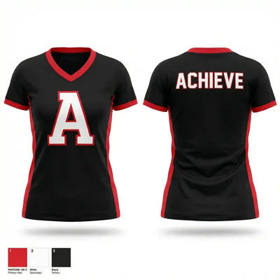 Aliquippa Quips 62566618 Women's Short Sleeve V-neck Shirt - 1