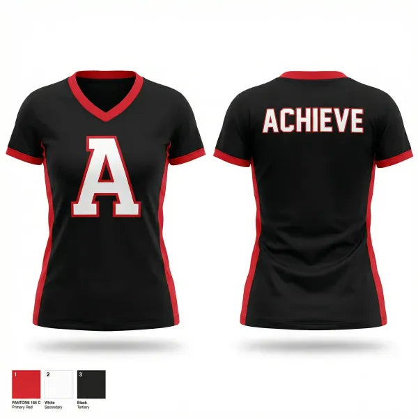 Womens Short Sleeve Vneck Shirt, Aliquippa Quips, , Teamtime, Team time, sublimation, custom sports apparel, team uniforms, spirit wear, spiritwear, sports uniforms, custom shirts, team store, custom team store, fundraiser sports, apparel fundraiser