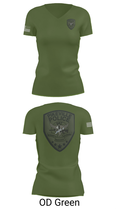 Pikeville Police SRT 98289617 Women's Short Sleeve V-neck Shirt - 46