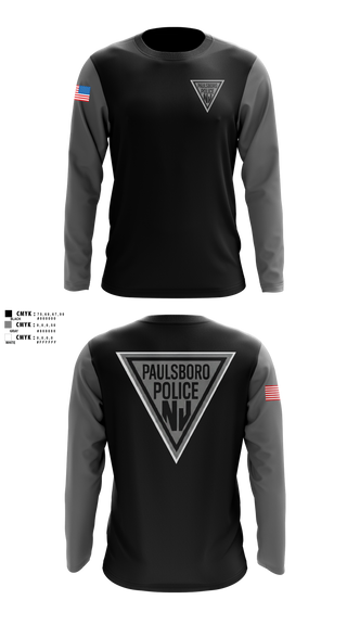 Long Sleeve Performance Shirt, Paulsboro Police Department, Police, Teamtime, Team time, sublimation, custom sports apparel, team uniforms, spirit wear, spiritwear, sports uniforms, custom shirts, team store, custom team store, fundraiser sports, apparel fundraiser