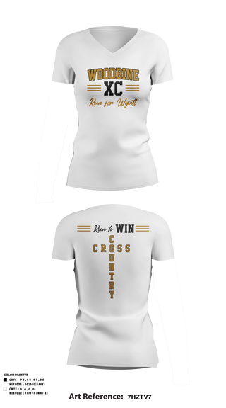 Womens Short Sleeve Vneck Shirt, Woodbine High School Cross Country, Cross Country, Teamtime, Team time, sublimation, custom sports apparel, team uniforms, spirit wear, spiritwear, sports uniforms, custom shirts, team store, custom team store, fundraiser sports, apparel fundraiser