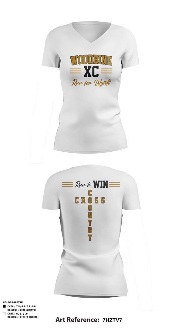 Womens Short Sleeve Vneck Shirt, Woodbine High School Cross Country, Cross Country, Teamtime, Team time, sublimation, custom sports apparel, team uniforms, spirit wear, spiritwear, sports uniforms, custom shirts, team store, custom team store, fundraiser sports, apparel fundraiser