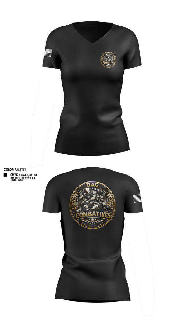 Womens Short Sleeve Vneck Shirt, OAG-DT, Police, Teamtime, Team time, sublimation, custom sports apparel, team uniforms, spirit wear, spiritwear, sports uniforms, custom shirts, team store, custom team store, fundraiser sports, apparel fundraiser