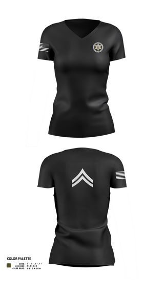 Womens Short Sleeve Vneck Shirt, Wayne County Sheriff’s Department, Police, Teamtime, Team time, sublimation, custom sports apparel, team uniforms, spirit wear, spiritwear, sports uniforms, custom shirts, team store, custom team store, fundraiser sports, apparel fundraiser
