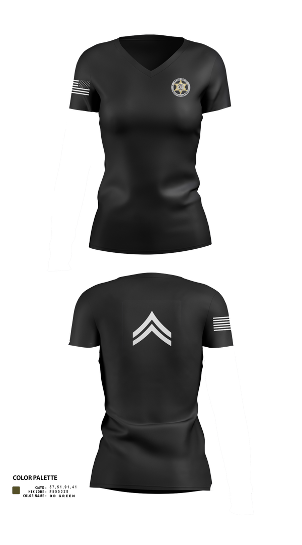 Womens Short Sleeve Vneck Shirt, Wayne County Sheriff’s Department, Police, Teamtime, Team time, sublimation, custom sports apparel, team uniforms, spirit wear, spiritwear, sports uniforms, custom shirts, team store, custom team store, fundraiser sports, apparel fundraiser