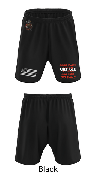 Athletic Shorts With Pockets, CAT 611, Army, Teamtime, Team time, sublimation, custom sports apparel, team uniforms, spirit wear, spiritwear, sports uniforms, custom shirts, team store, custom team store, fundraiser sports, apparel fundraiser