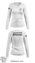 Pershing Rifles 79066987 Women's Long Sleeve V-neck Shirt - 5