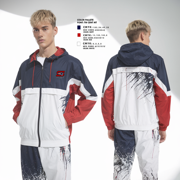 Windbreaker, Schenectady Belmont Football & Cheer, , Teamtime, Team time, sublimation, custom sports apparel, team uniforms, spirit wear, spiritwear, sports uniforms, custom shirts, team store, custom team store, fundraiser sports, apparel fundraiser