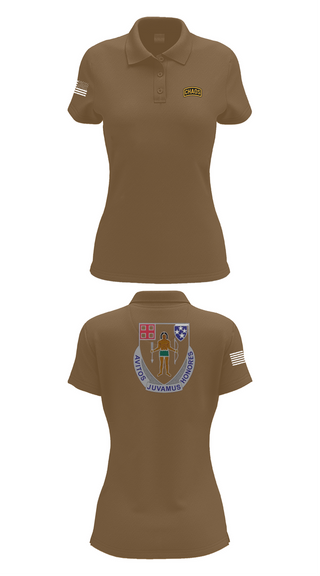 Womens Short Sleeve Performance Polo, Chaos Company, 1-182 Infantry, , Teamtime, Team time, sublimation, custom sports apparel, team uniforms, spirit wear, spiritwear, sports uniforms, custom shirts, team store, custom team store, fundraiser sports, apparel fundraiser