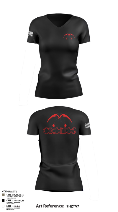 Cronos 94910133 Women's Short Sleeve V-neck Shirt - 3