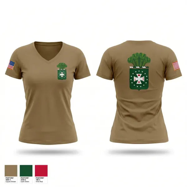 Womens Short Sleeve Vneck Shirt, 4th Infantry Regiment, Army, Teamtime, Team time, sublimation, custom sports apparel, team uniforms, spirit wear, spiritwear, sports uniforms, custom shirts, team store, custom team store, fundraiser sports, apparel fundraiser