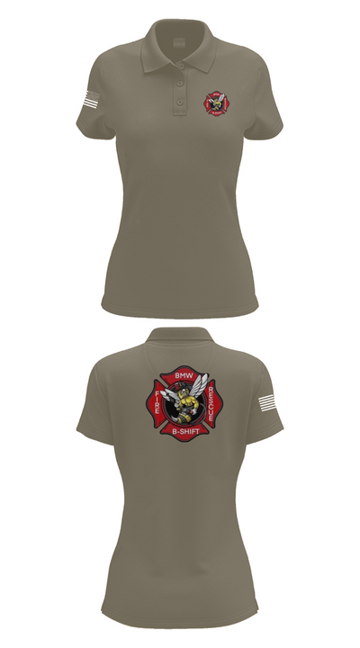 B-Shift 61265399 Women's Short Sleeve Performance Polo  - 75