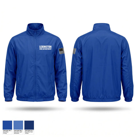Windbreaker, Lexington Fire Department, Fire Department, Teamtime, Team time, sublimation, custom sports apparel, team uniforms, spirit wear, spiritwear, sports uniforms, custom shirts, team store, custom team store, fundraiser sports, apparel fundraiser