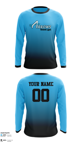 Long Sleeve Performance Shirt, Arrows, Softball, Teamtime, Team time, sublimation, custom sports apparel, team uniforms, spirit wear, spiritwear, sports uniforms, custom shirts, team store, custom team store, fundraiser sports, apparel fundraiser