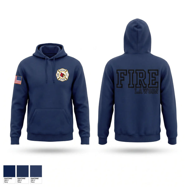 Hoodie, Lawson Fire, Fire Department, Teamtime, Team time, sublimation, custom sports apparel, team uniforms, spirit wear, spiritwear, sports uniforms, custom shirts, team store, custom team store, fundraiser sports, apparel fundraiser