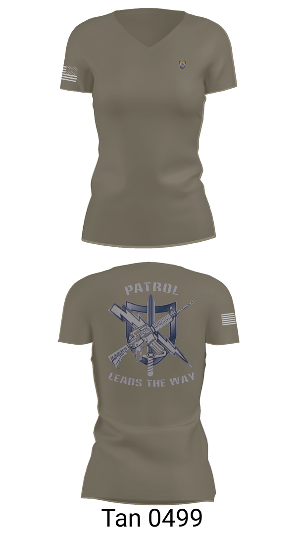 Womens Short Sleeve Vneck Shirt, Alexander City Police Department, Police, Teamtime, Team time, sublimation, custom sports apparel, team uniforms, spirit wear, spiritwear, sports uniforms, custom shirts, team store, custom team store, fundraiser sports, apparel fundraiser