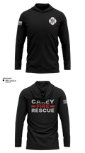 Carey Rural Fire & Rescue Long Sleeve Performance Shirt with hood - 12