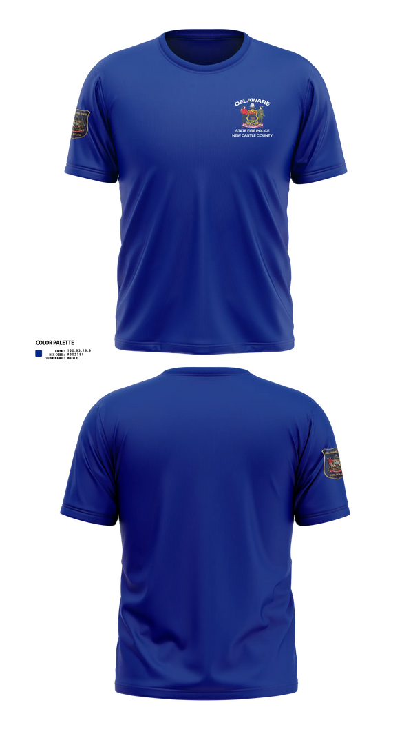 Delaware State Fire Polic 24767156 Old School Cotton Feel Shirt - 10