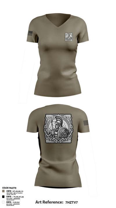 Detachment 9 10001787 Women's Short Sleeve V-neck Shirt - 1