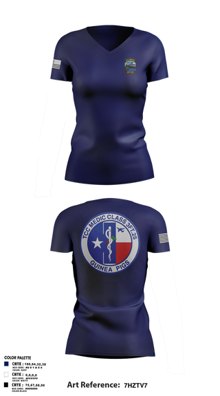 Womens Short Sleeve Vneck Shirt, TCC Paramedic Class 3FT.25, , Teamtime, Team time, sublimation, custom sports apparel, team uniforms, spirit wear, spiritwear, sports uniforms, custom shirts, team store, custom team store, fundraiser sports, apparel fundraiser