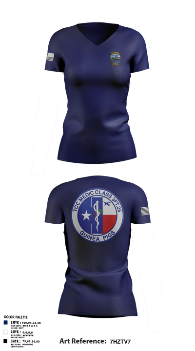 TCC Paramedic Class 3FT.25 86359977 Women's Short Sleeve V-neck Shirt - 4