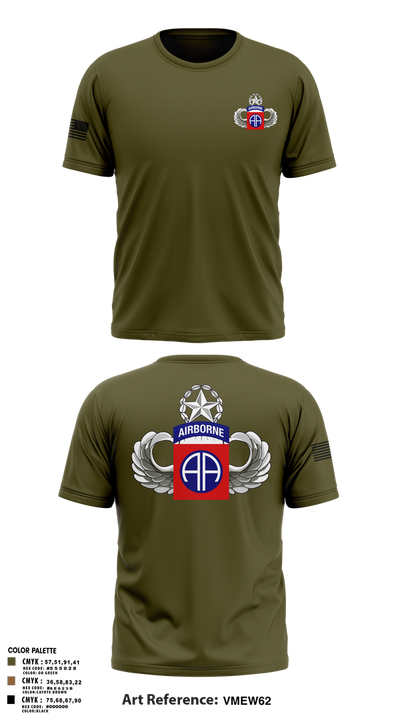 HHC 82nd ABN Division 95821986 Old School Cotton Feel Shirt - 1