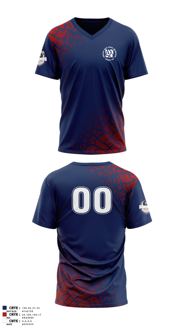 Mens Soccer Jersey, 5 Cities AYSO All Stars, Men's Soccer, Teamtime, Team time, sublimation, custom sports apparel, team uniforms, spirit wear, spiritwear, sports uniforms, custom shirts, team store, custom team store, fundraiser sports, apparel fundraiser