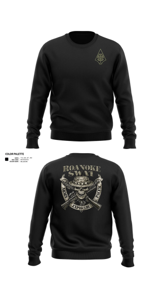 Crew Neck Sweatshirt, Roanoke SWAT, Police, Teamtime, Team time, sublimation, custom sports apparel, team uniforms, spirit wear, spiritwear, sports uniforms, custom shirts, team store, custom team store, fundraiser sports, apparel fundraiser