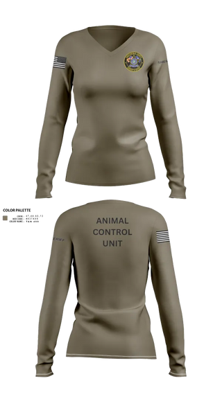 Womens Long Sleeve Vneck Shirt, , Police, Teamtime, Team time, sublimation, custom sports apparel, team uniforms, spirit wear, spiritwear, sports uniforms, custom shirts, team store, custom team store, fundraiser sports, apparel fundraiser