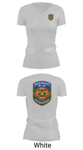 Womens Short Sleeve Vneck Shirt, Saco Valley Fire Department, Fire Department, Teamtime, Team time, sublimation, custom sports apparel, team uniforms, spirit wear, spiritwear, sports uniforms, custom shirts, team store, custom team store, fundraiser sports, apparel fundraiser