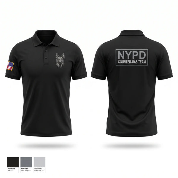 Short Sleeve Performance Polo, NYPD CUAS-Team, Police, Teamtime, Team time, sublimation, custom sports apparel, team uniforms, spirit wear, spiritwear, sports uniforms, custom shirts, team store, custom team store, fundraiser sports, apparel fundraiser