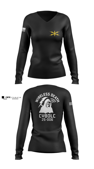 CyBOLC 25-006 6118734 Women's Long Sleeve V-neck Shirt - 2
