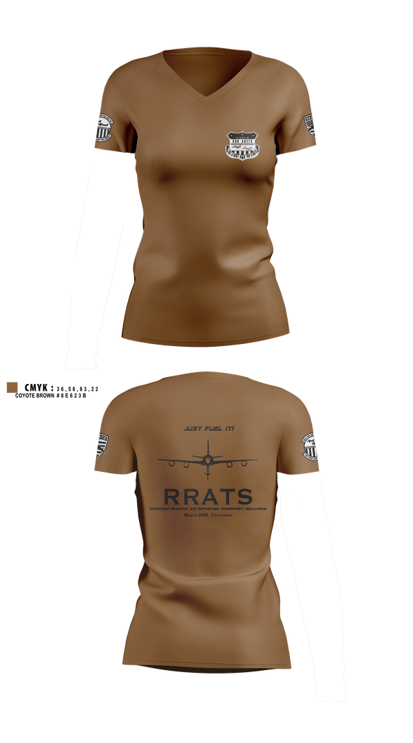 Womens Short Sleeve Vneck Shirt, 336 Air Refueling Sq, , Teamtime, Team time, sublimation, custom sports apparel, team uniforms, spirit wear, spiritwear, sports uniforms, custom shirts, team store, custom team store, fundraiser sports, apparel fundraiser