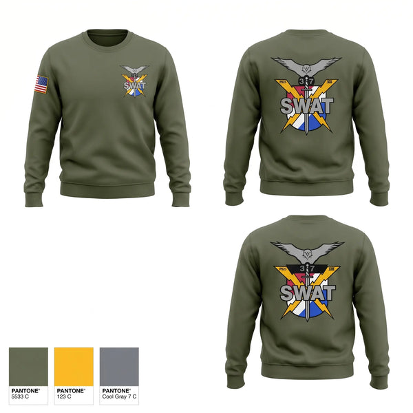 Crew Neck Sweatshirt, Temple SWAT, Police, Teamtime, Team time, sublimation, custom sports apparel, team uniforms, spirit wear, spiritwear, sports uniforms, custom shirts, team store, custom team store, fundraiser sports, apparel fundraiser