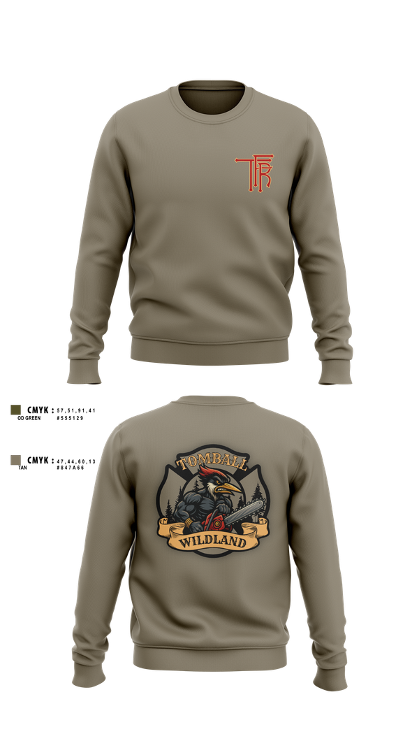 Crew Neck Sweatshirt, Tomball Wildland, , Teamtime, Team time, sublimation, custom sports apparel, team uniforms, spirit wear, spiritwear, sports uniforms, custom shirts, team store, custom team store, fundraiser sports, apparel fundraiser