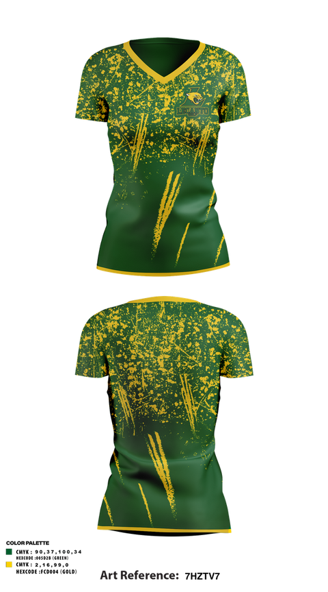 Womens Short Sleeve Vneck Shirt, Lecanto High School Golf, Golf, Teamtime, Team time, sublimation, custom sports apparel, team uniforms, spirit wear, spiritwear, sports uniforms, custom shirts, team store, custom team store, fundraiser sports, apparel fundraiser