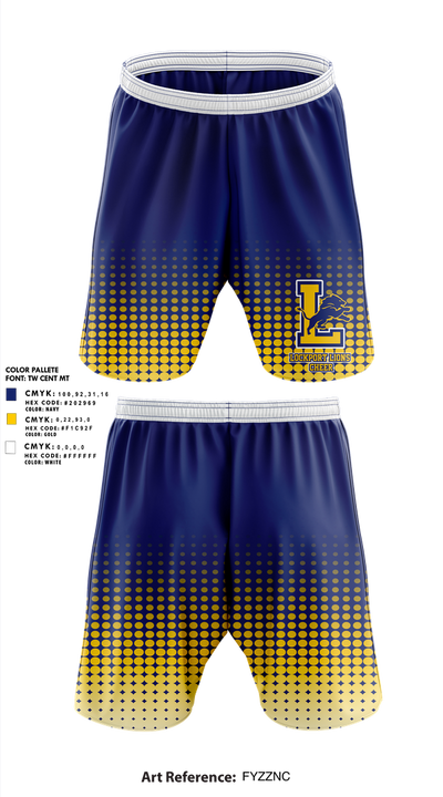 Lockport Lions 43191769 Athletic Shorts With Pockets - 1
