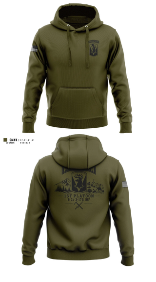 Hoodie, B CO 3/172 1st PLT, Army, Teamtime, Team time, sublimation, custom sports apparel, team uniforms, spirit wear, spiritwear, sports uniforms, custom shirts, team store, custom team store, fundraiser sports, apparel fundraiser