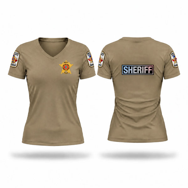 Womens Short Sleeve Vneck Shirt, WALLER COUNTY SHERIFF, Police, Teamtime, Team time, sublimation, custom sports apparel, team uniforms, spirit wear, spiritwear, sports uniforms, custom shirts, team store, custom team store, fundraiser sports, apparel fundraiser