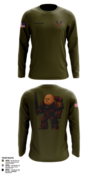 Long Sleeve Performance Shirt, CCo, 1-508PIR (OG), Army, Teamtime, Team time, sublimation, custom sports apparel, team uniforms, spirit wear, spiritwear, sports uniforms, custom shirts, team store, custom team store, fundraiser sports, apparel fundraiser