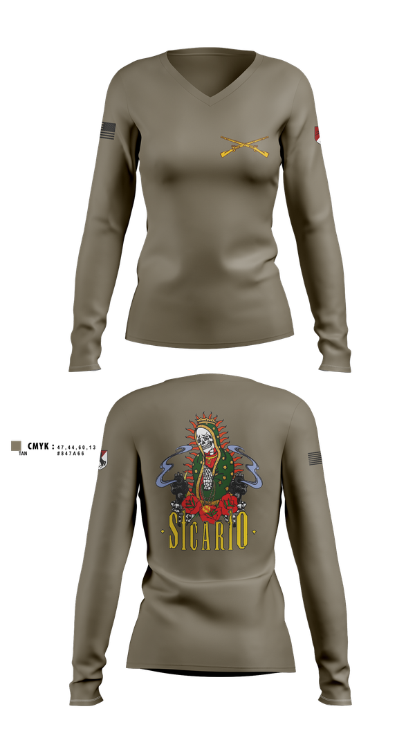 Womens Long Sleeve Vneck Shirt, Eagle horse, , Teamtime, Team time, sublimation, custom sports apparel, team uniforms, spirit wear, spiritwear, sports uniforms, custom shirts, team store, custom team store, fundraiser sports, apparel fundraiser