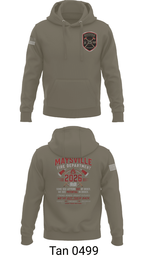 Hoodie, Maysville Fire Department, Fire Department, Teamtime, Team time, sublimation, custom sports apparel, team uniforms, spirit wear, spiritwear, sports uniforms, custom shirts, team store, custom team store, fundraiser sports, apparel fundraiser