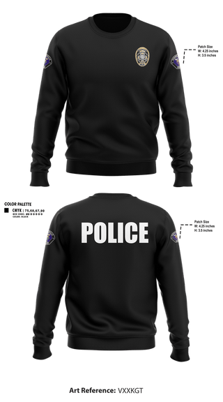 Crew Neck Sweatshirt, Farmersville Police, Police, Teamtime, Team time, sublimation, custom sports apparel, team uniforms, spirit wear, spiritwear, sports uniforms, custom shirts, team store, custom team store, fundraiser sports, apparel fundraiser