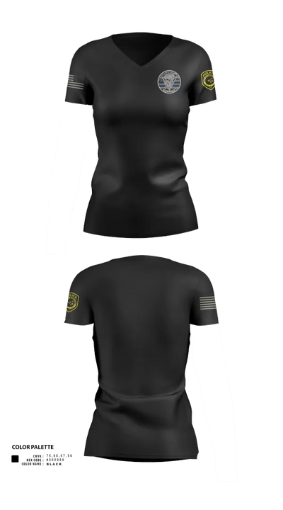 Robstown Police Department Narcotics Division Women's Short Sleeve V-neck Shirt - 21