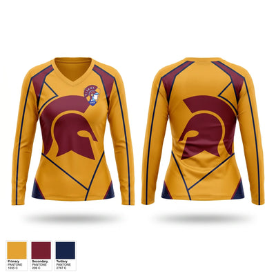 Chicago Math and Science Academy Middle School Basketball 27601272 Women's Long Sleeve V-neck Shirt - 1