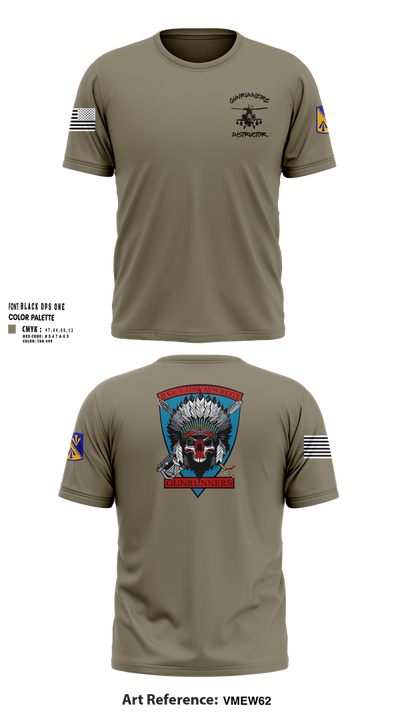 B Company, 1-210th Aviation Regt 56146981 Short Sleeve Performance Shirt - 32