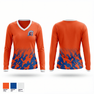 Womens Long Sleeve Vneck Shirt, ESM Spartans, Cheer, Teamtime, Team time, sublimation, custom sports apparel, team uniforms, spirit wear, spiritwear, sports uniforms, custom shirts, team store, custom team store, fundraiser sports, apparel fundraiser