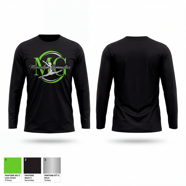 Long Sleeve Performance Shirt, Momentum Gymnastics, Cheer, Teamtime, Team time, sublimation, custom sports apparel, team uniforms, spirit wear, spiritwear, sports uniforms, custom shirts, team store, custom team store, fundraiser sports, apparel fundraiser
