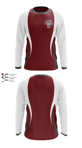 Long Sleeve Performance Shirt, Bishop Conaty - Our Lady of Loretto Golf, Golf, Teamtime, Team time, sublimation, custom sports apparel, team uniforms, spirit wear, spiritwear, sports uniforms, custom shirts, team store, custom team store, fundraiser sports, apparel fundraiser