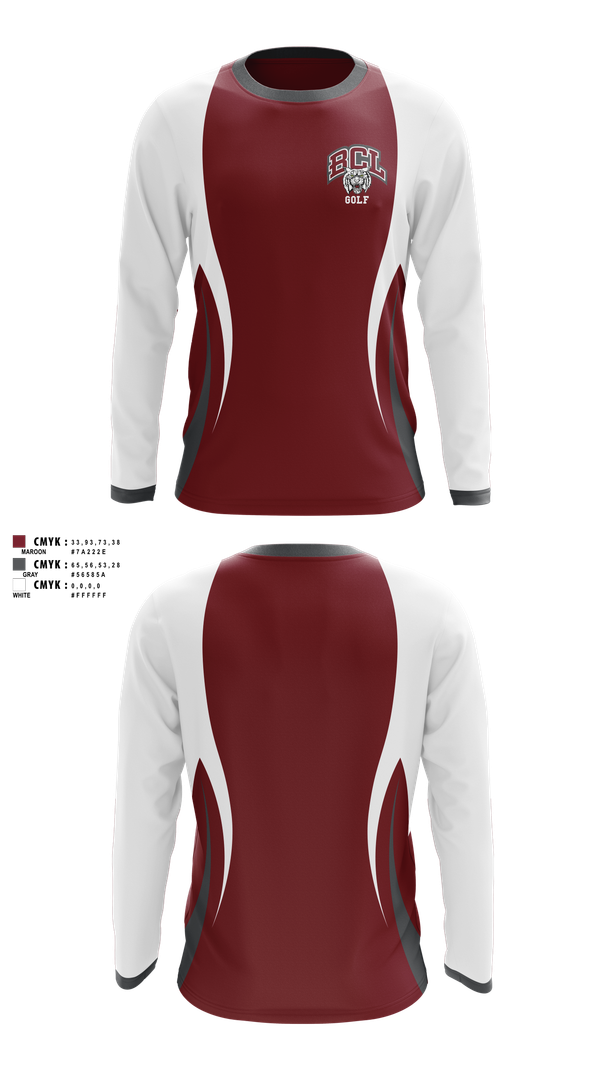 Long Sleeve Performance Shirt, Bishop Conaty - Our Lady of Loretto Golf, Golf, Teamtime, Team time, sublimation, custom sports apparel, team uniforms, spirit wear, spiritwear, sports uniforms, custom shirts, team store, custom team store, fundraiser sports, apparel fundraiser